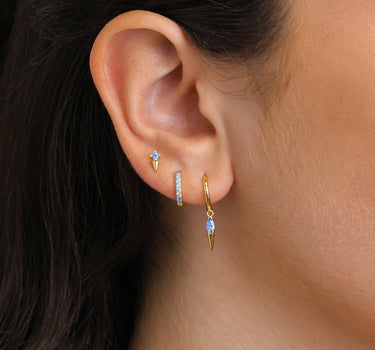 Aquamarine Spike Ear Stack