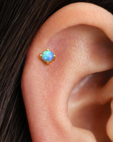 Blue Opal Push Pin 