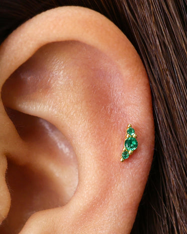 Emerald Climber Flat Back Labret 