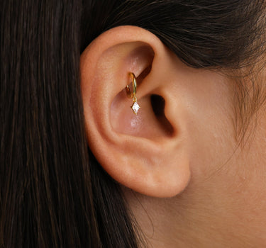Mini Charlotte Diamond Hoops 