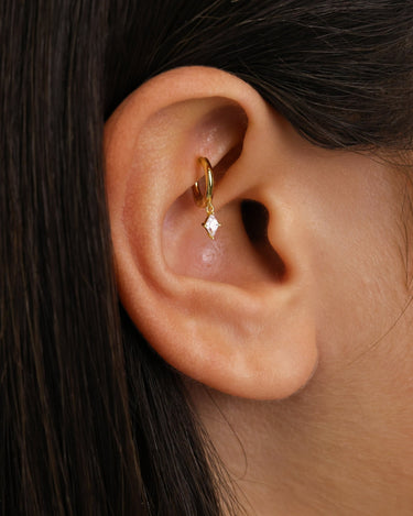 Mini Charlotte Diamond Hoops 