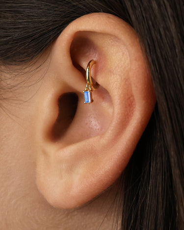 Mini CHLOE Aquamarine Hoops 