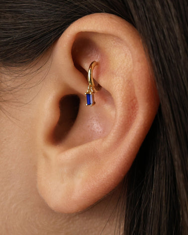 Mini Chloe Sapphire Hoops 