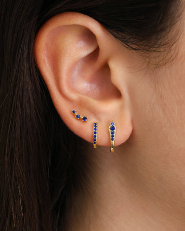 Paved Sapphire Hoops 