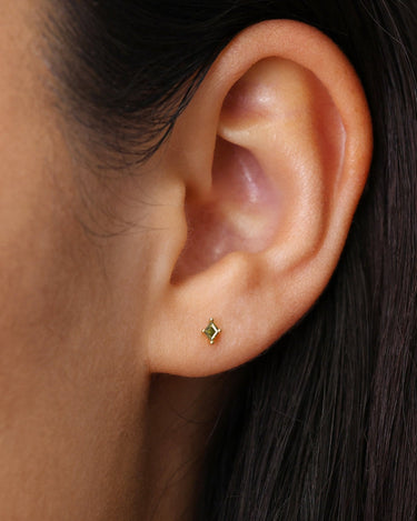 Peridot Cut Studs 