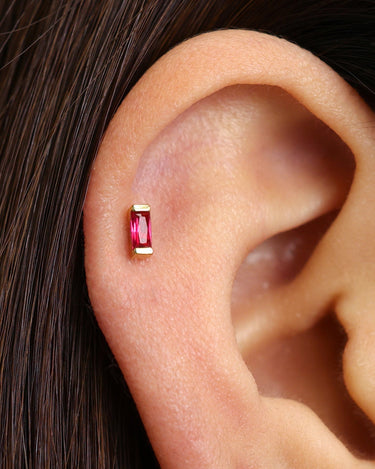 Ruby Baguette Push Pin 
