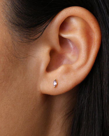 Single Marquise Alexandrite Studs 