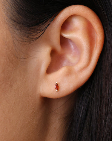 Single Marquise Garnet Studs 