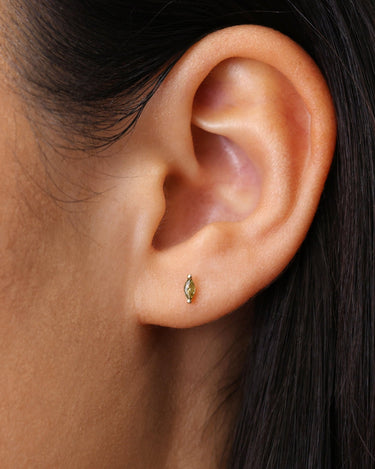 Single Marquise Peridot Studs 