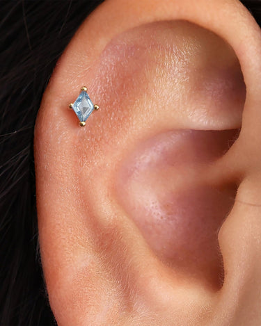 Zircon Cut Flat Back Labret 