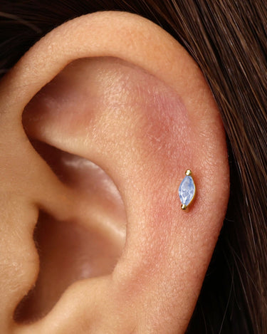 Zircon Marquise Flat Back Labret 