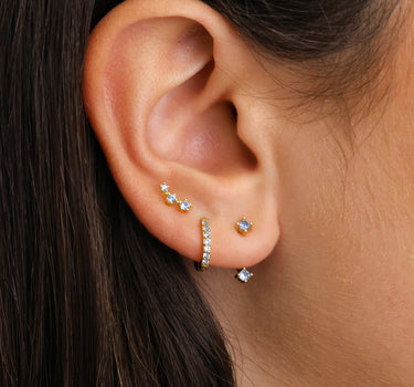 Zircon Front Back Ear Stack